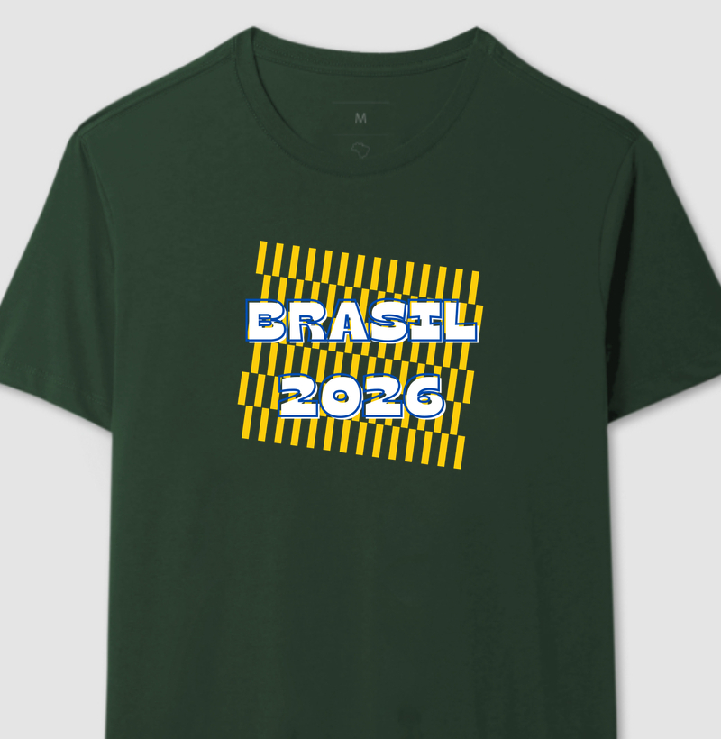 Brasil 2026 fitas - verde com amarelo