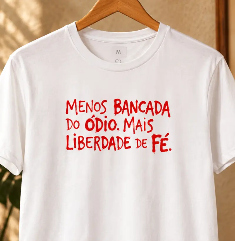 LIBERDADE DE FÉ - Camiseta Algodão Peruano
