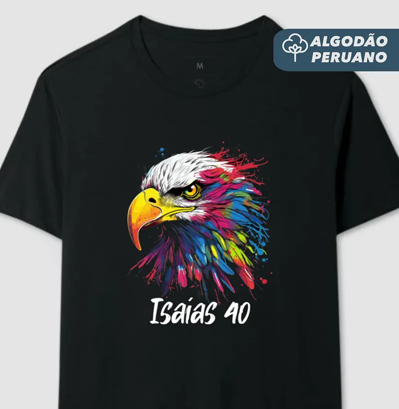 Camiseta Masculina Algodão Peruano Águia