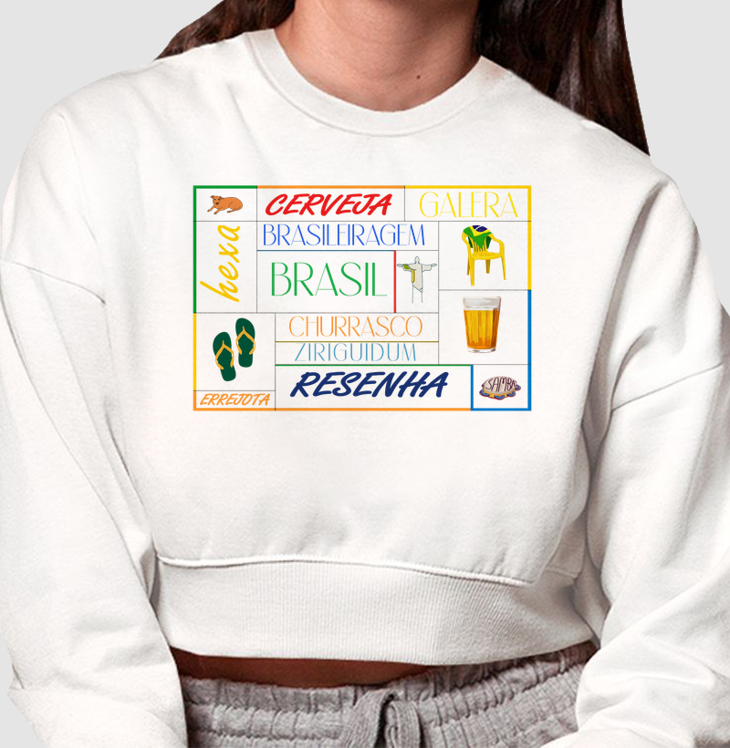 Cropped Moletom Brasilidades