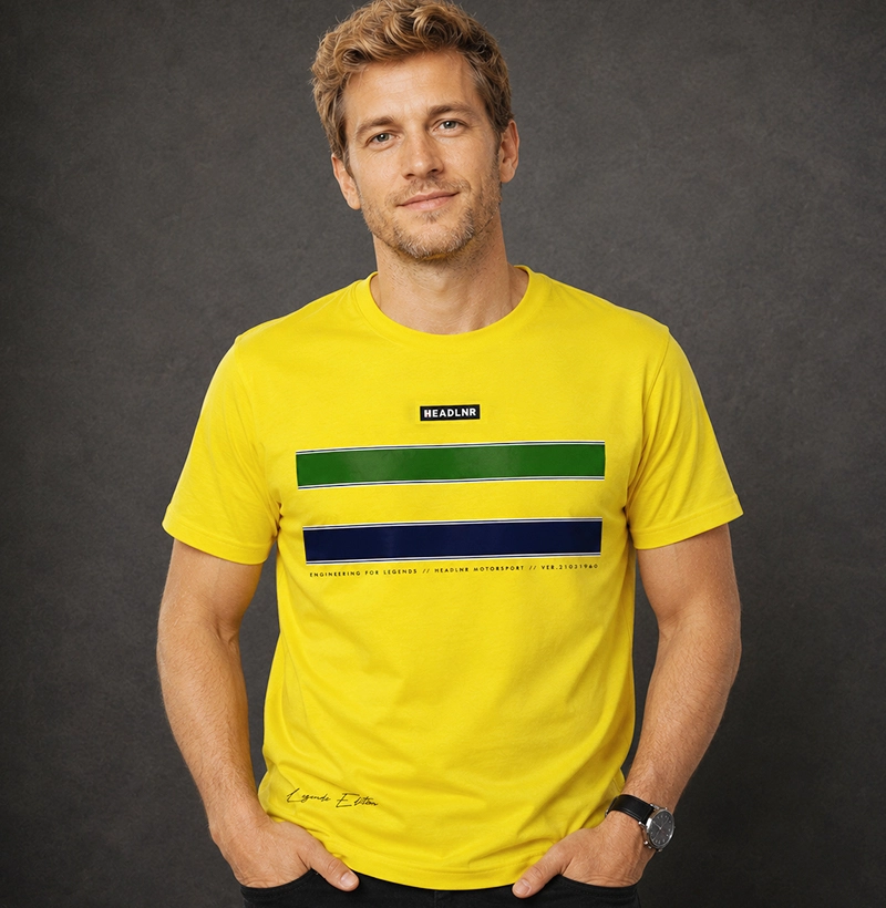 Camiseta "O Chefe" - LEGENDS EDITION #001 inspirada em Ayrton Senna