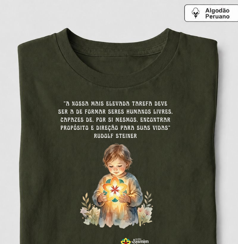 Camiseta Premium Jasmim Manga - Camiseta Algodão Peruano