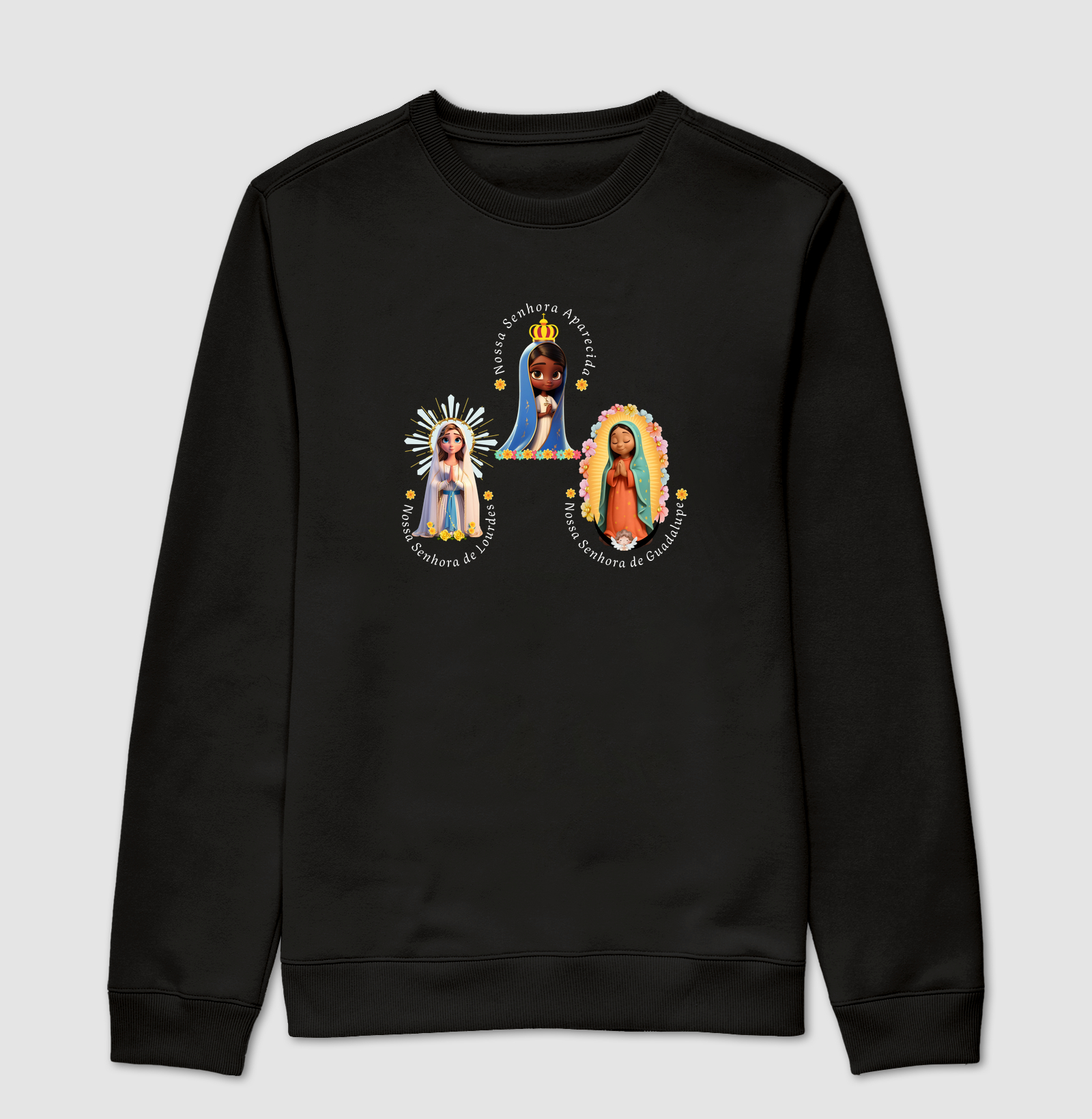 Nossa Senhorinha Aparecida, de Guadalupe e de Lourdes