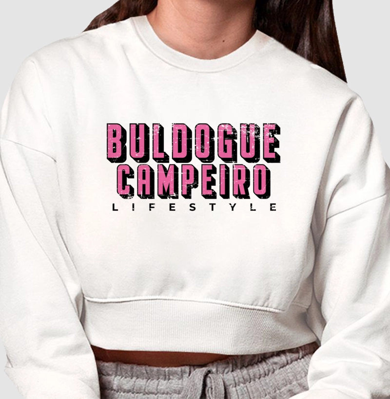  Buldogue Campeiro Texto Rosa