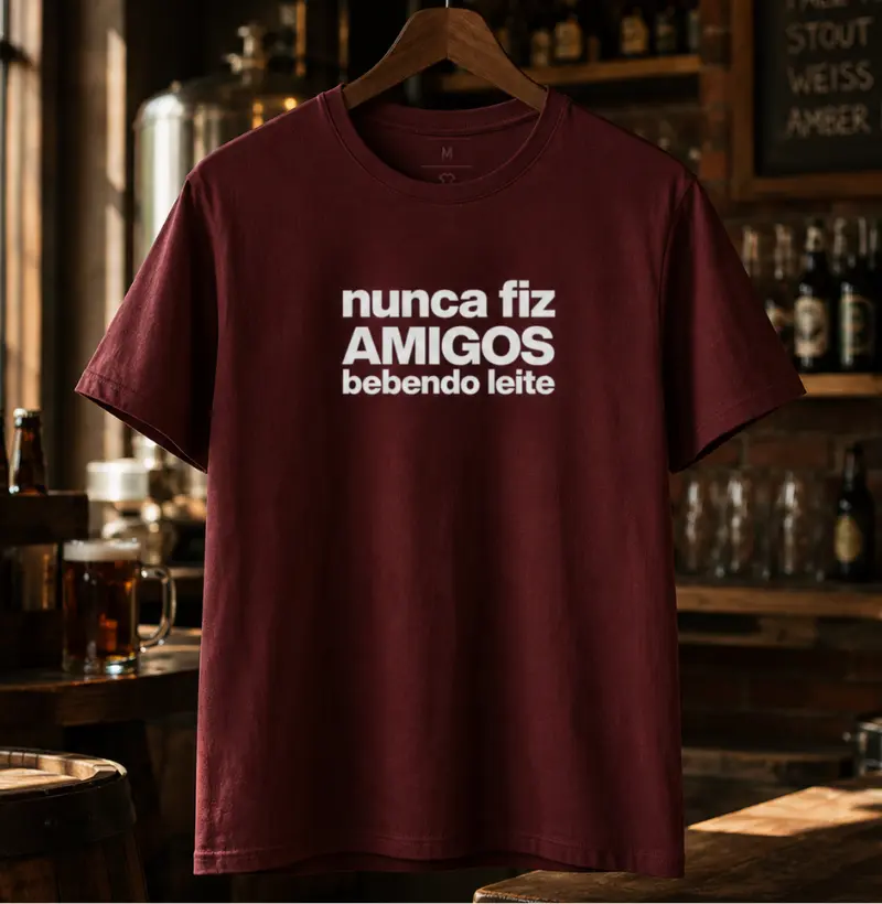 Nunca fiz amigos bebendo leite
