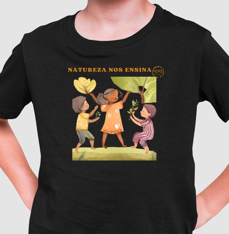 Camiseta Infantil KIRI - Natureza Nos Ensina