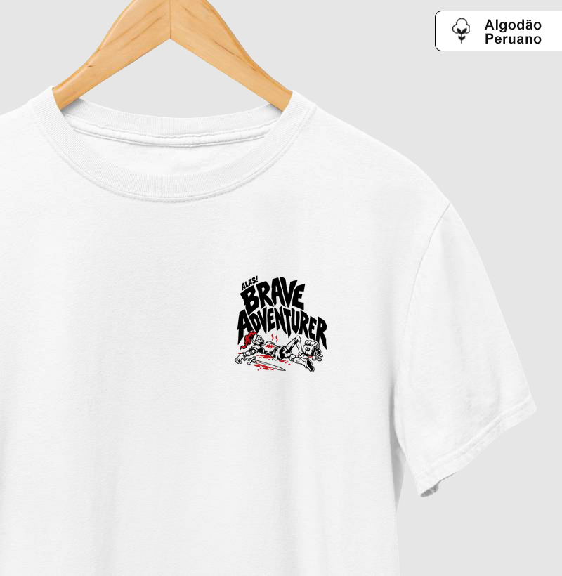 Alas! Brave Adventurer - Camiseta Algodão Peruano