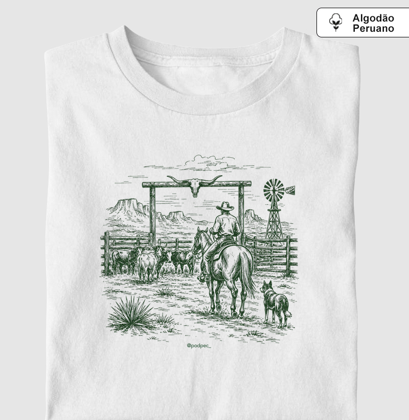Working the Herd - Camiseta Algodão Peruano