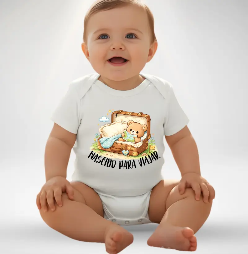 Body Infantil - Nascido Para Viajar - Baby Excursionista