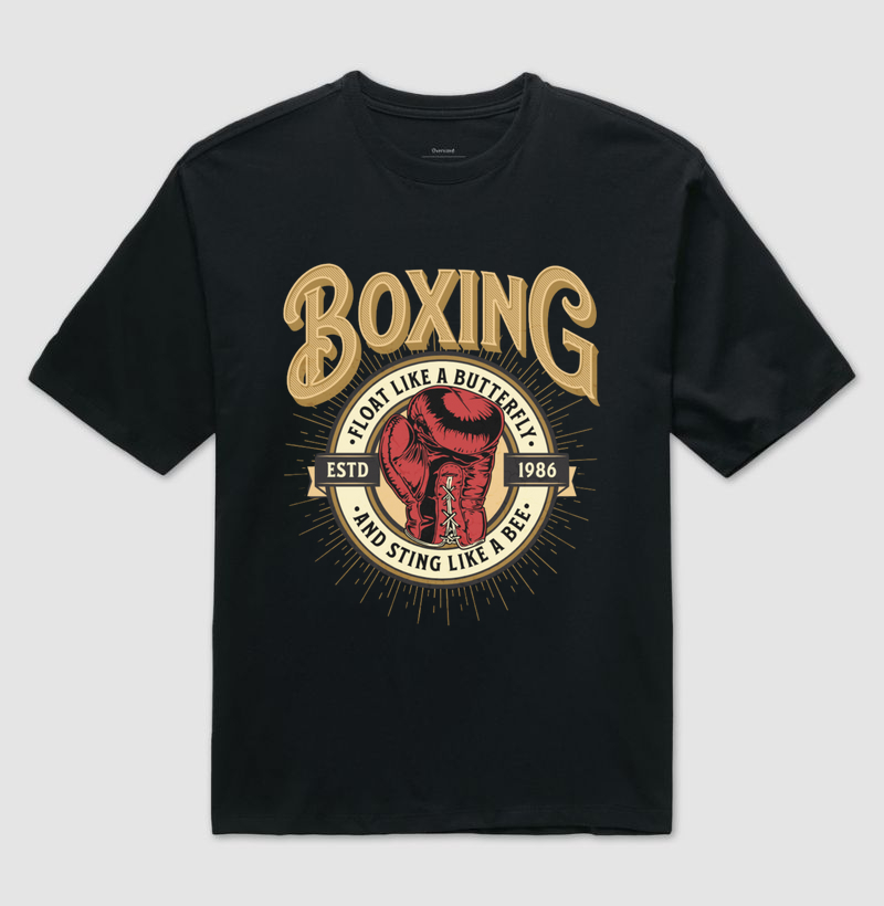 Camiseta Oversized Boxing Float and Sting