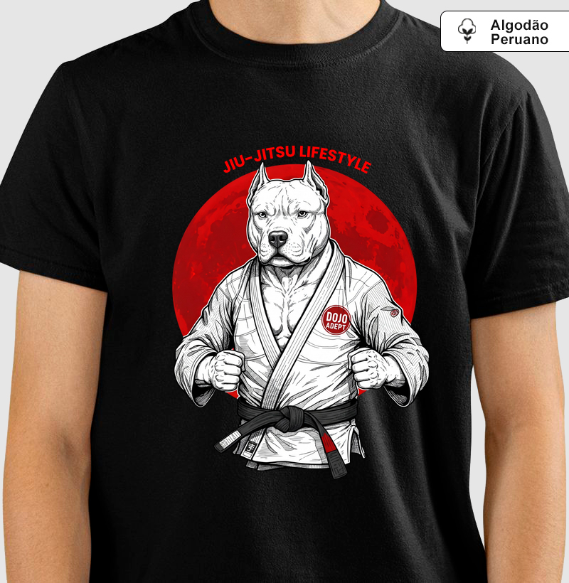 Pitbull - Jiu-Jitsu Lifestyle - Algodão Peruano