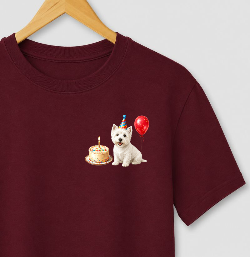 West Highland White Terrier - Aniversário - Camiseta