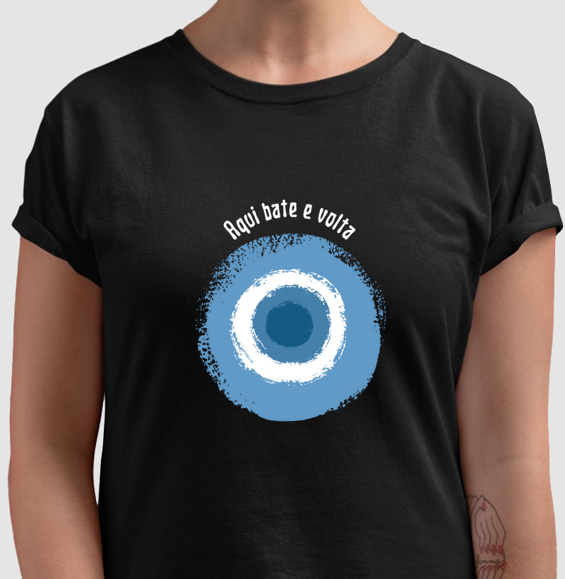 Camiseta com estampa "Olho grego"- 100% algodão