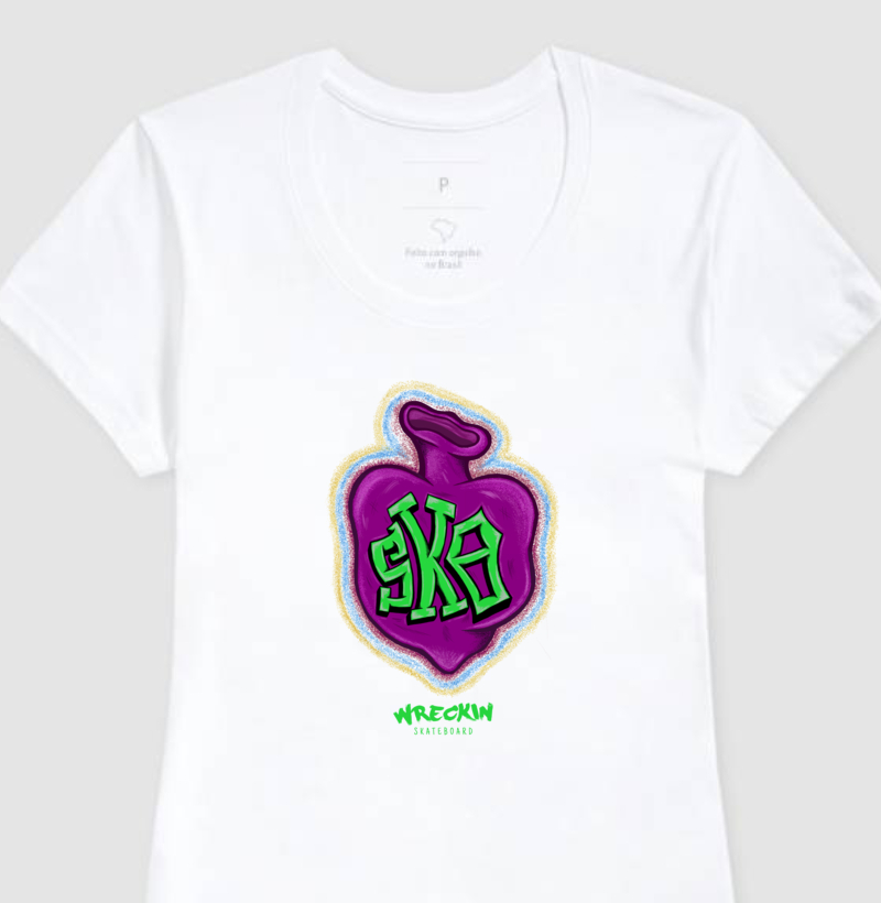 Camiseta Coração SK8 Feminina