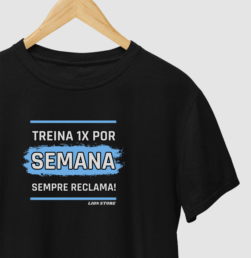 Treina 1x por semana, sempre reclama