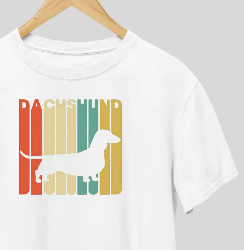 Silhueta de dachshund retro