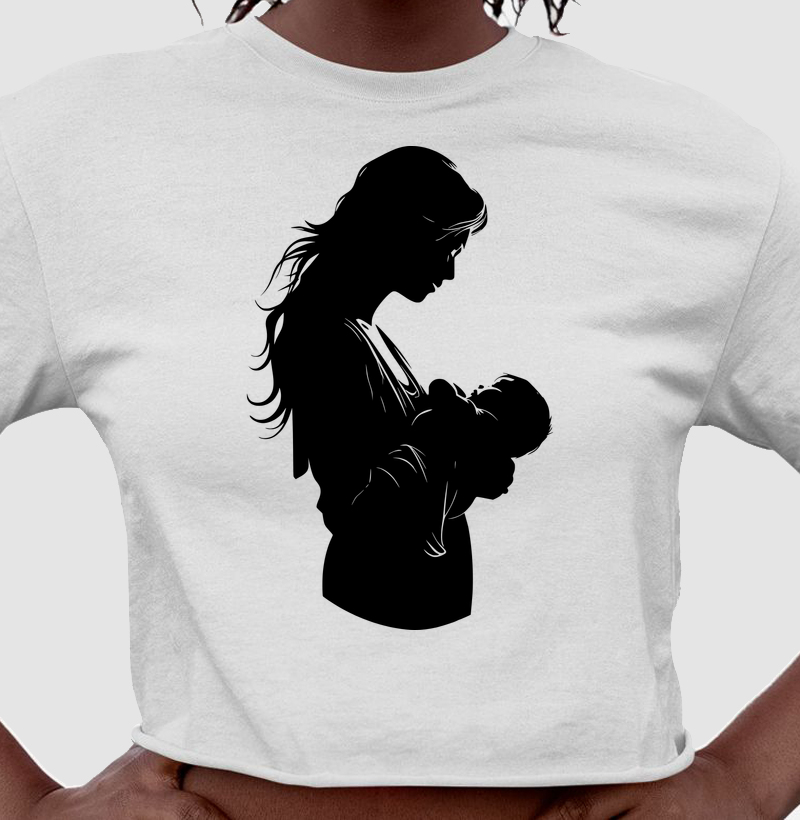 MÃE COM BEBE NO COLO