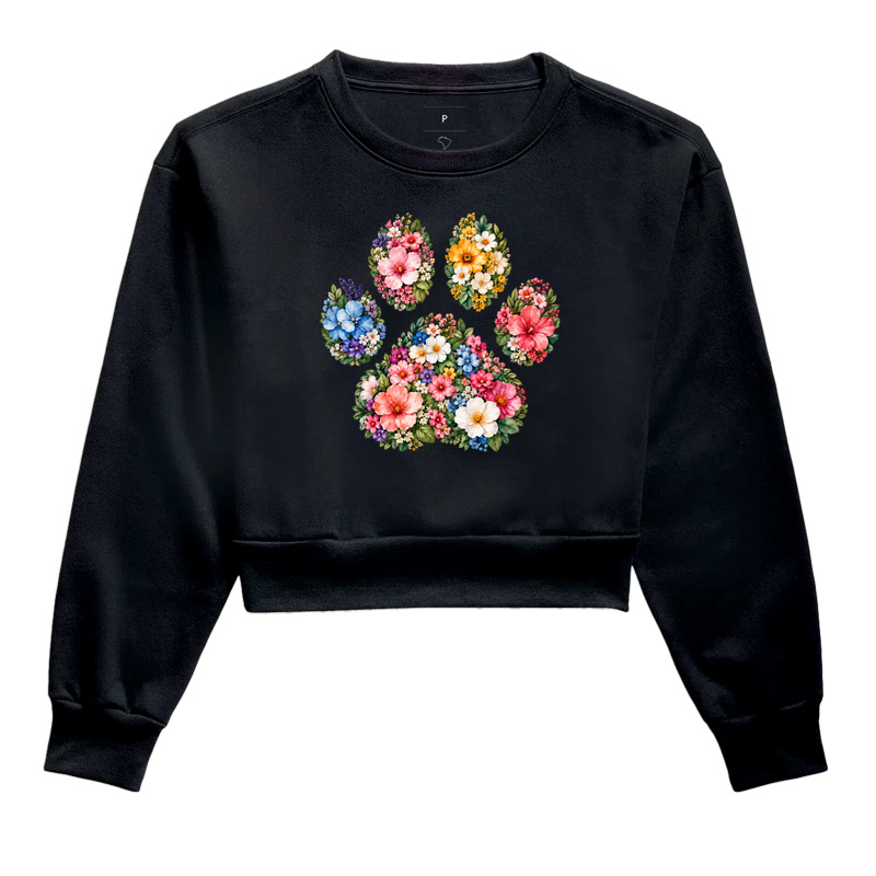 Pata e Flores - Cropped Moletom