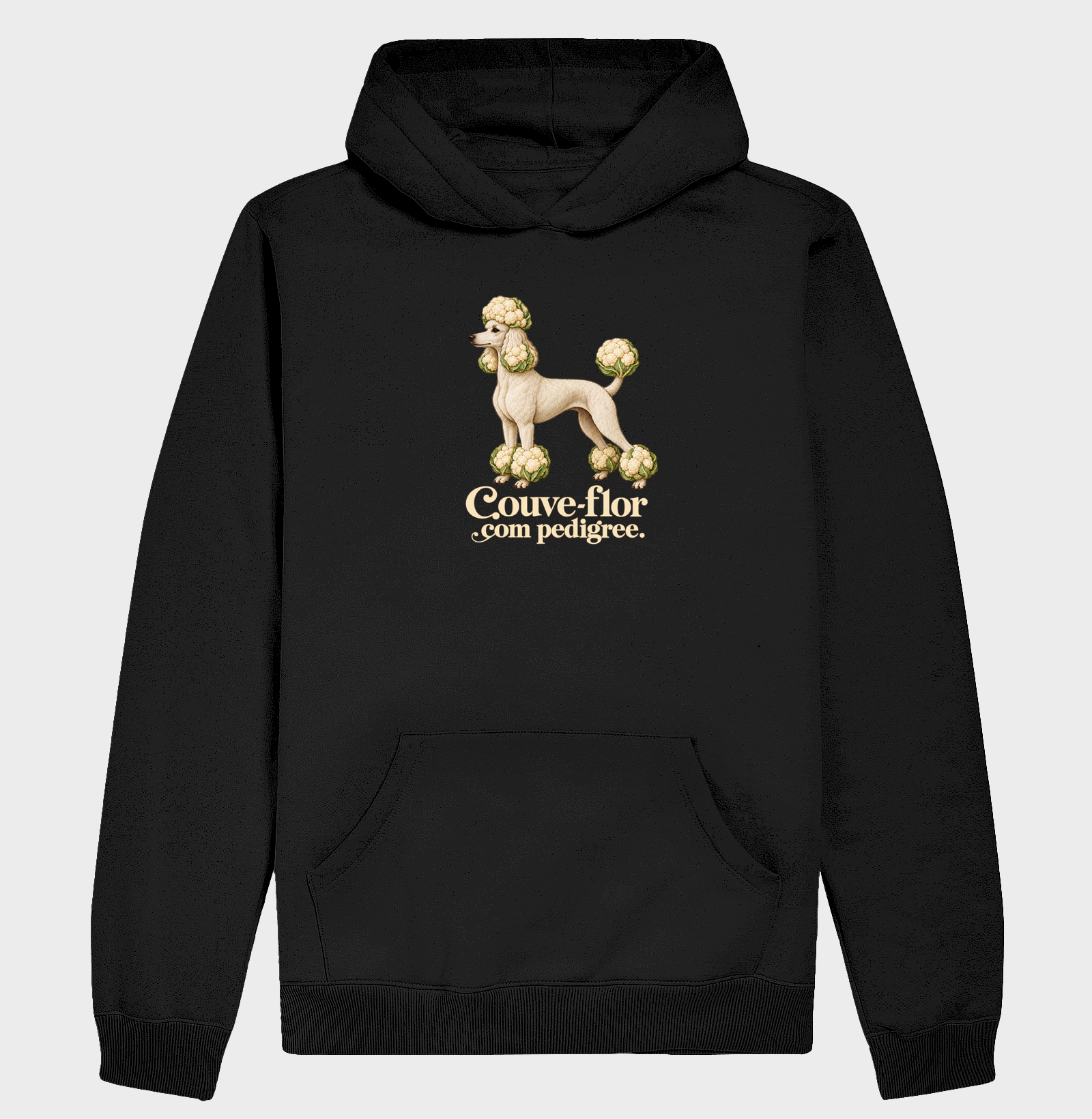 Poodle: Couve-flor Com Pedigree - Hoodie Moletom