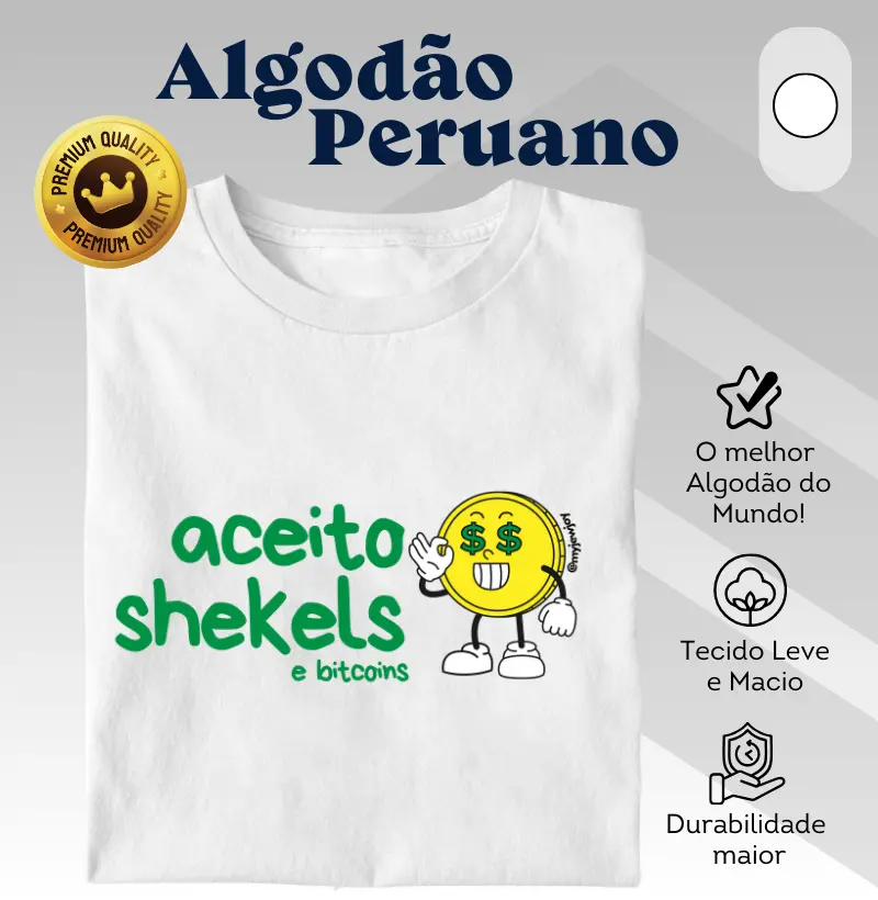 Aceito shekels e bitcoins