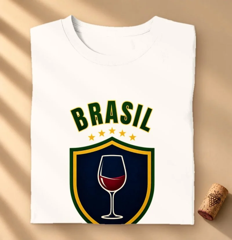 Camiseta Brasil & Vinho – Escudo