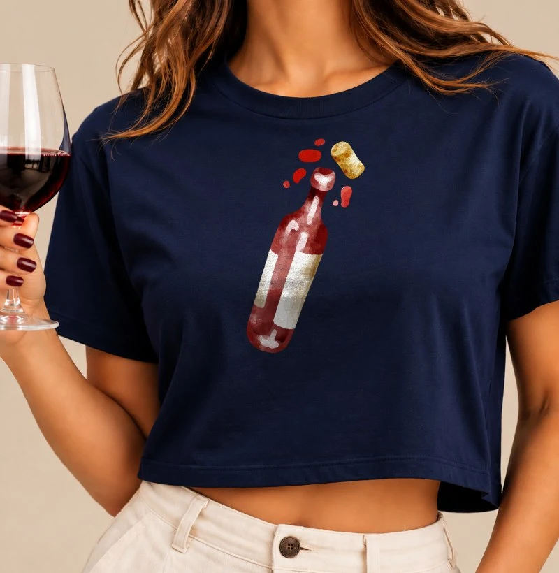 Camiseta Explosão do Vinho - Cropped