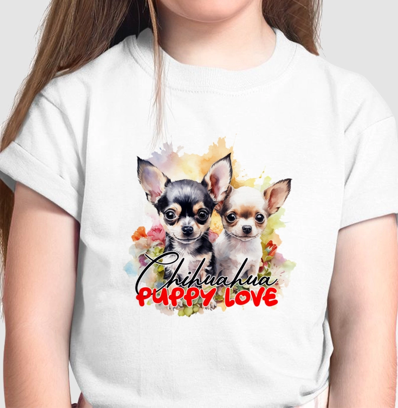 Camiseta Infanti Chihuahua Puppy Love
