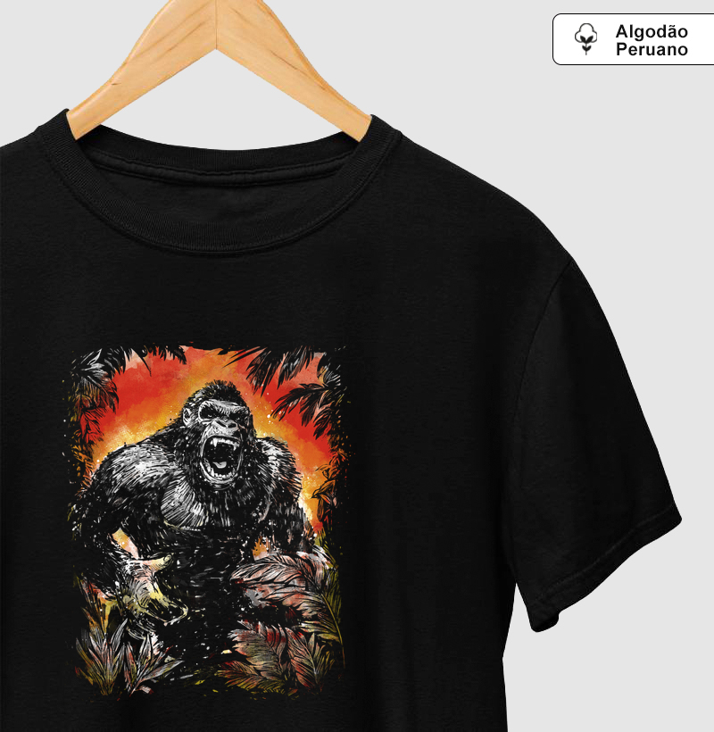 Camiseta The king of Skull Island Algodão Peruano - Camiseta Algodão Peruano