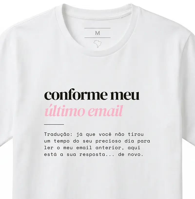 conforme meu último email