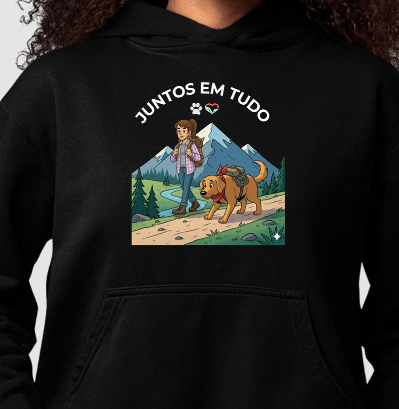 JUNTOS EM TUDO - Mulher - Moletom Capuz
