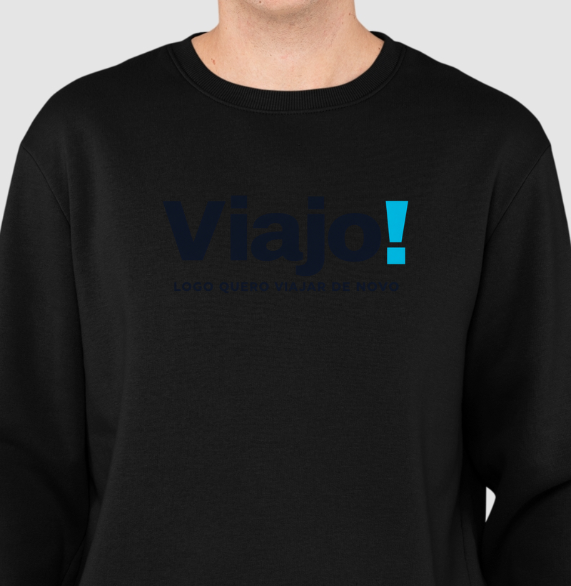 Suéter Viajo, Logo Quero Viajar De Novo