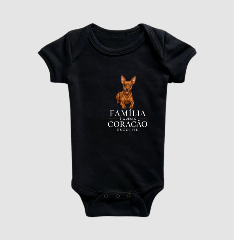 Pinscher Marrom - Família - Body Infantil
