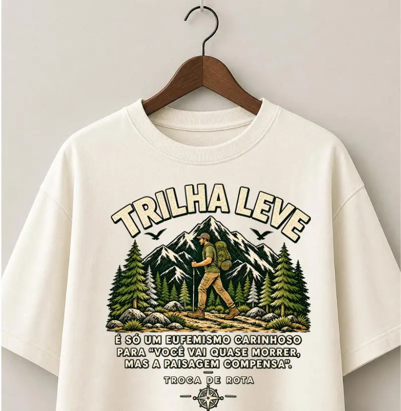 Camiseta Oversized | Unissex |  Trilha Leve
