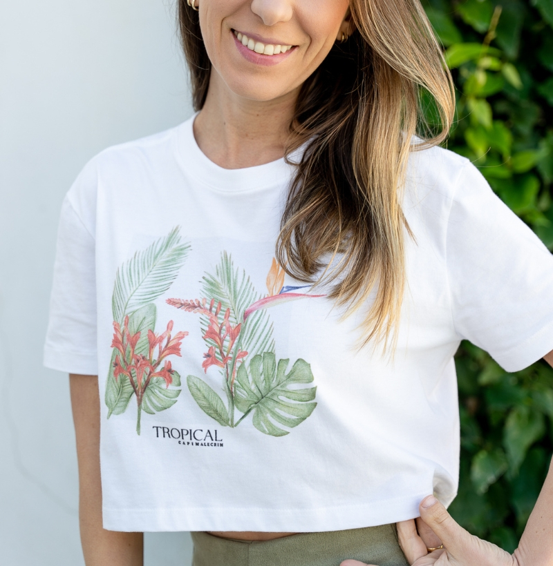 T-shirt Cropped Tropicalia