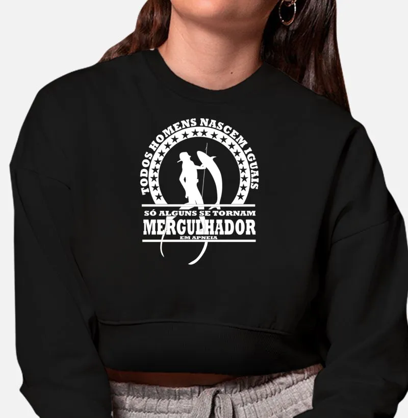 Casaco de Moletom Cropped Todos Homens Nascem Iguais