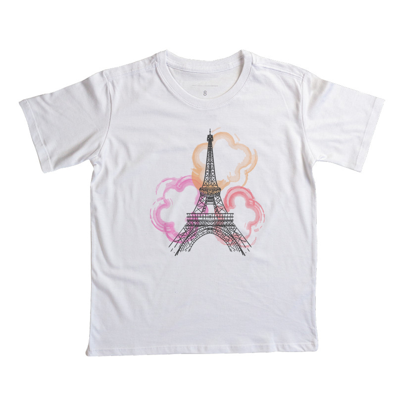 Camiseta Viagem - Torre Eiffel Flores