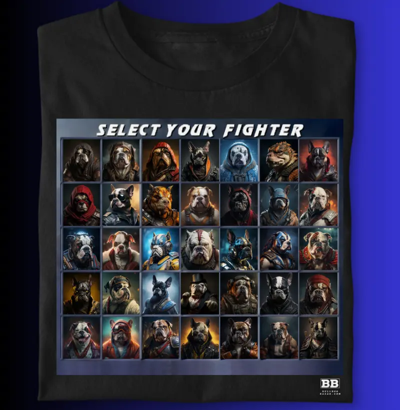 Camiseta Bull Francês e Inglês "Bulldog Kombat"