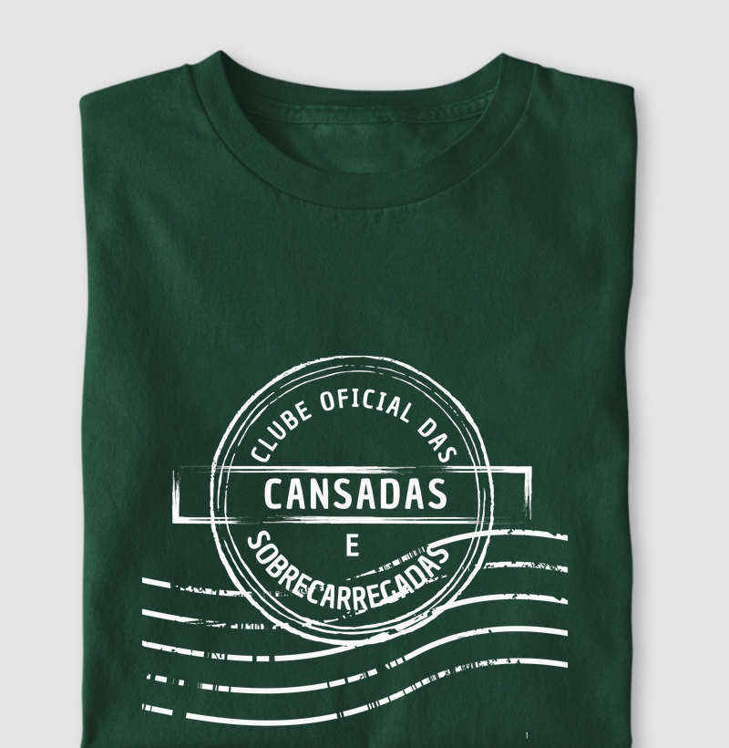 Camiseta Colorida - Clube Oficial Das Cansadas e Sobrecarregadas