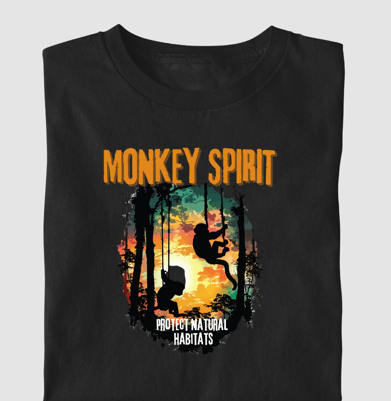 Camiseta Monkey Spirit - Protect Natural Habitat
