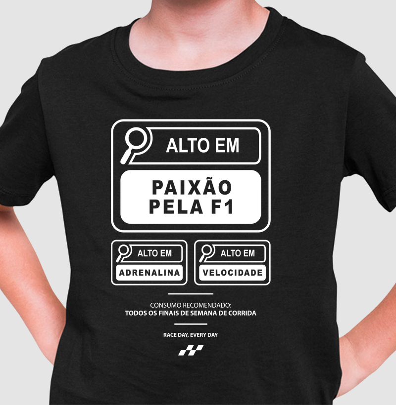 Alto em Paixão pela F1 - Camiseta Infantil
