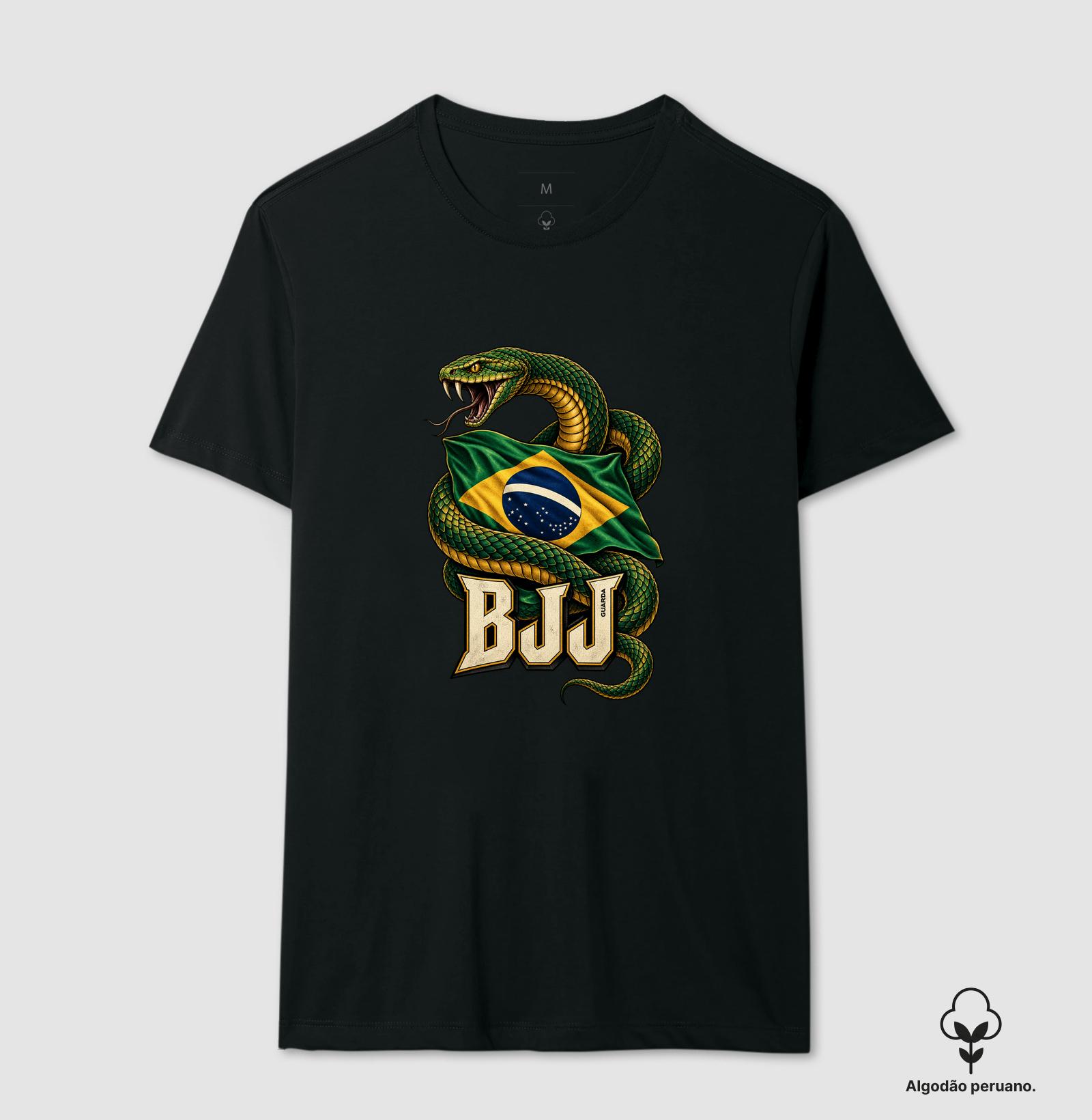 BJJ – Serpente Brasileira - Camiseta Algodão Peruano