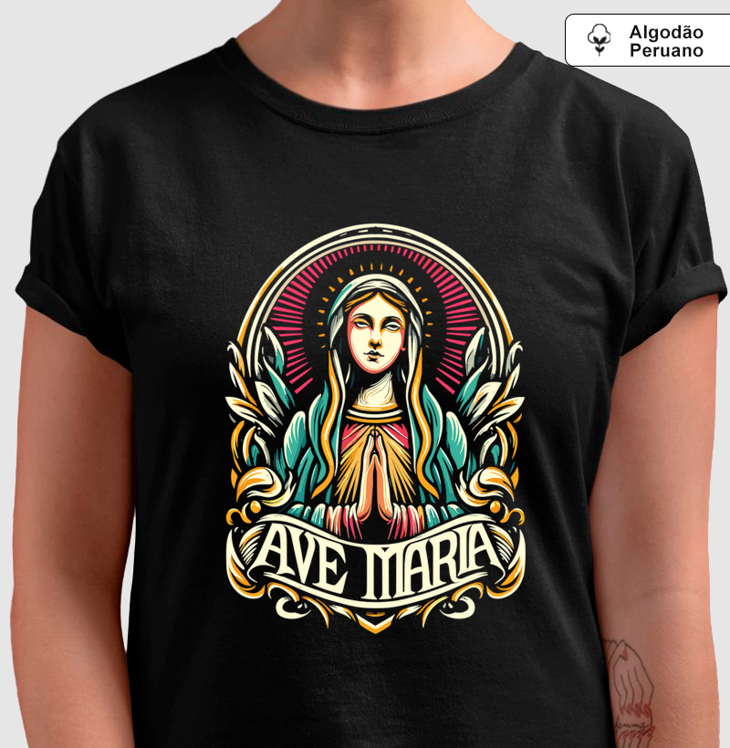 Ave Maria Cheia de Graça - Algodão Peruano
