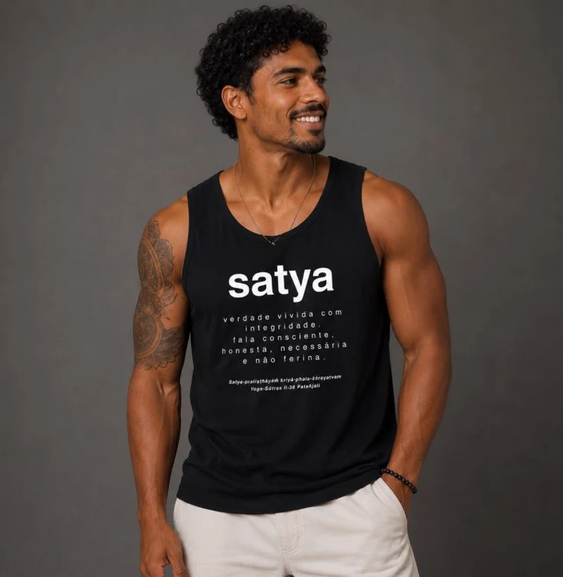 Camiseta Regata Satya - Yoga Sūtras de Patañjali