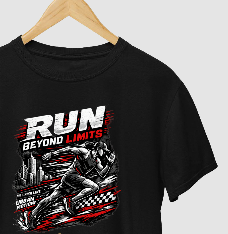 Camiseta Masculina Corrida “Streetwear Corrida Urbana” - Algodão 100% 