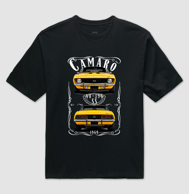Camiseta oversized Camaro SS vintage