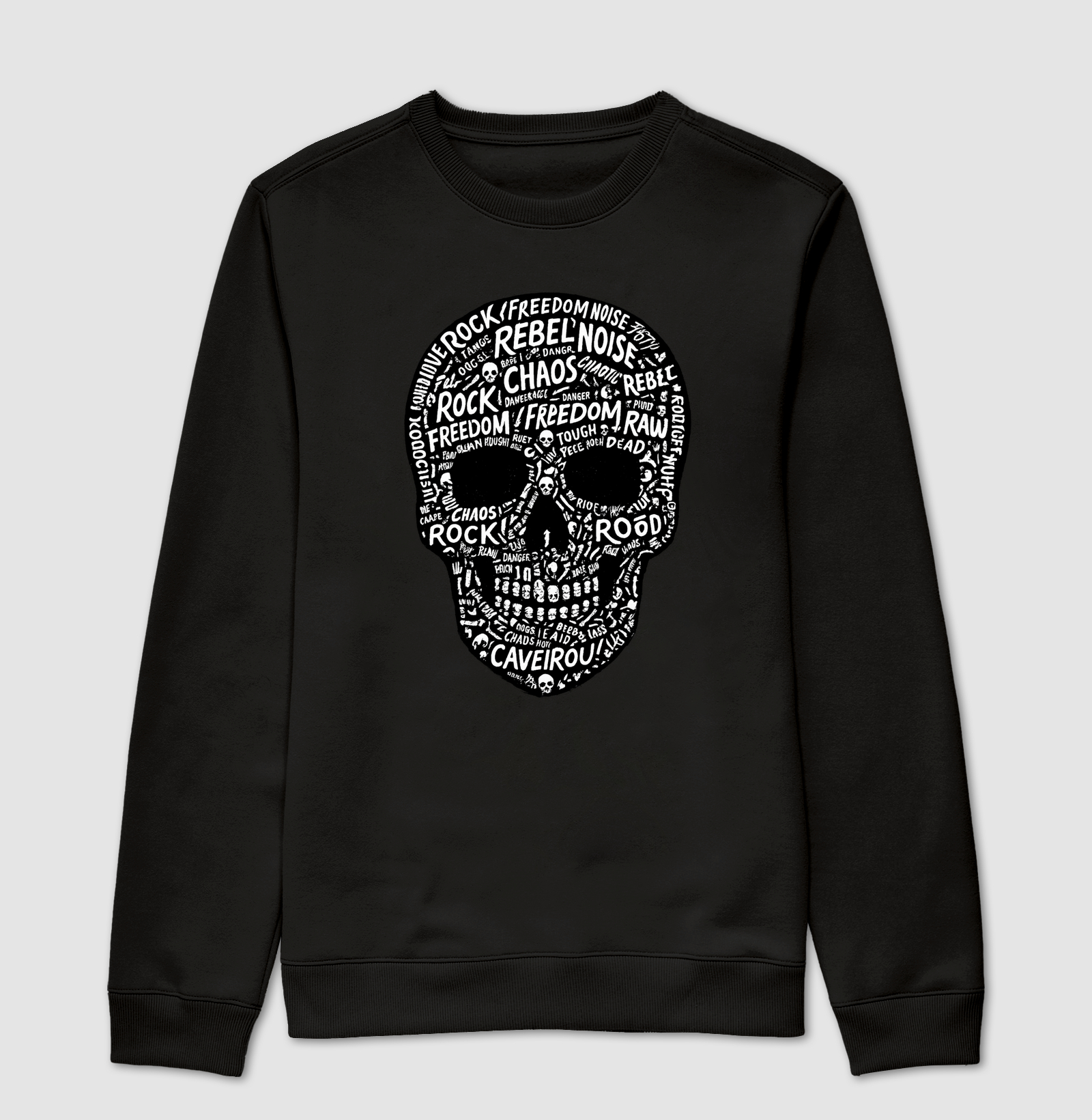 Rock Words Skull