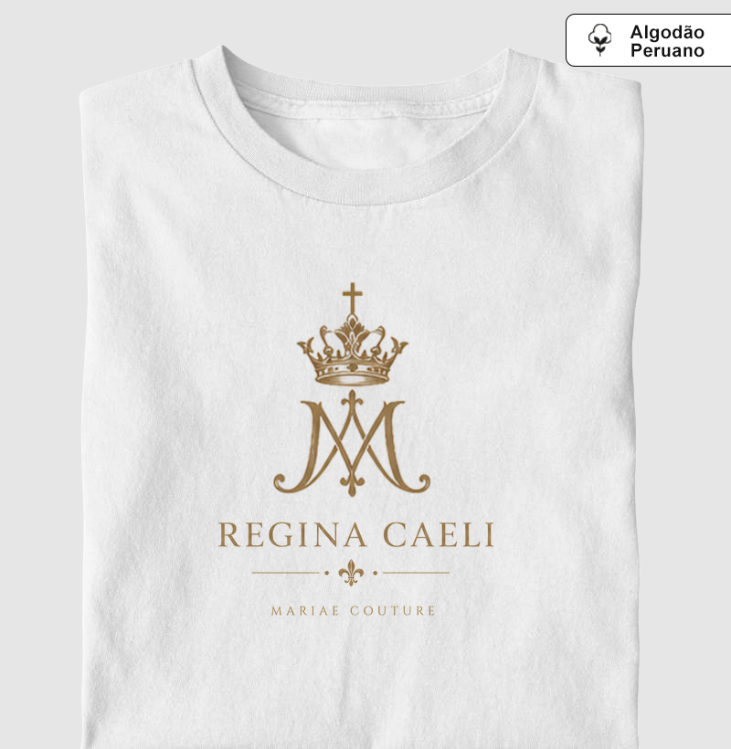 Regina Caeli monograma - algodão peruano