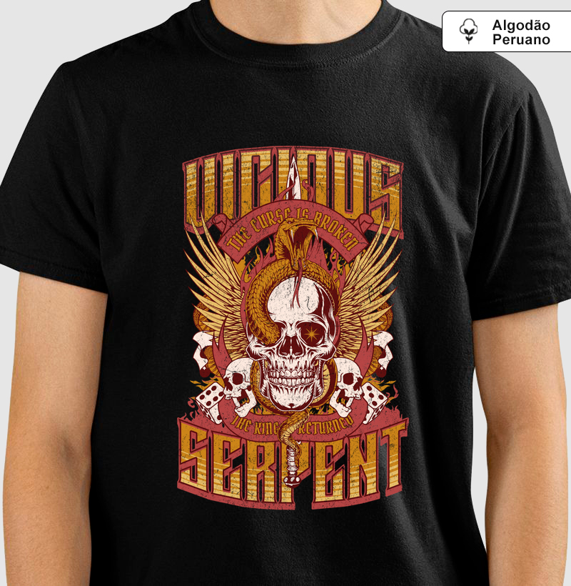 Vicious Serpent - Produto Premium - Algodão Peruano