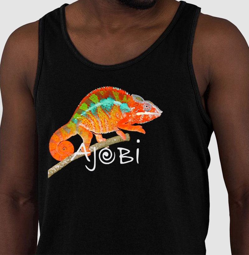 regata 1/2 malha 100% algodão 30.1 penteada Ajobi Camaleão