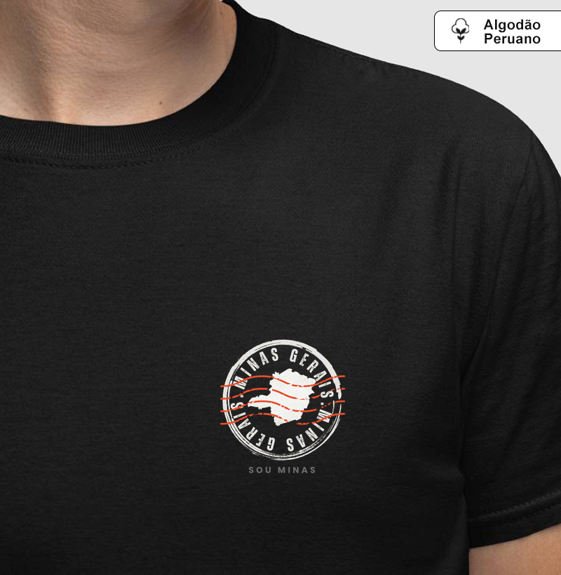 Camiseta Selo de Minas Gerais | Certificado Mineiro - 100% Algodão Peruano